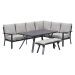 Senja lounge dining set 4-delig rechts - sandstone