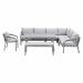 Tarera lounge dining set rechts 7-delig - taupe