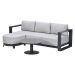 Malakka loungeset 3-delig chaise longue - donker grijs