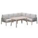 San Capri lounge dining set 5-delig rechts - light oak look