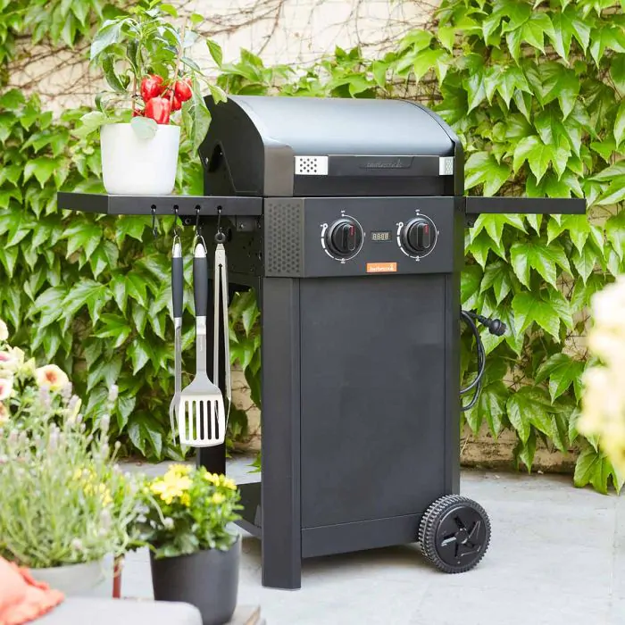 Barbecook E-Luca elektrische barbecue met inklapbare zijtafels zwart