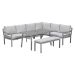 Markus lounge dining set 4-delig rechts - taupe