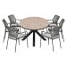 Natas tuinset grijs 7-delig - Tulli tuintafel ovaal 220x115 cm