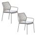 Natas tuinstoel stapelbaar taupe - natural sand - 2 stuks
