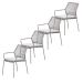 Natas tuinstoel stapelbaar taupe - natural sand - 4 stuks