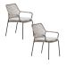Natas tuinstoel stapelbaar natural sand - 2 stuks