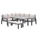Cameron lounge dining set 4-delig links desert sand