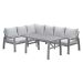 Cameron lounge dining set 3-delig links - taupe