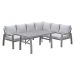 Cameron lounge dining set 3-delig rechts - taupe