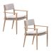 Lily tuinstoel light teak - 2 stuks