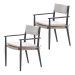 Lily tuinstoel donker grijs - 2 stuks