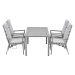 Kasper tuinset 5-delig - tuintafel 160x84 cm taupe