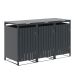 Binport containerberging 204x80x118 cm - donker grijs