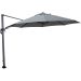 Hawaii zweefparasol Ø350 cm - frame carbon black - doek licht grijs