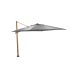 Hawaii Big Pole zweefparasol 350x350 cm - frame teak look - doek donker grijs