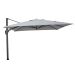 Hawaii Big Pole II zweefparasol 350x350 cm - donker grijs frame - licht grijs doek