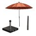 Manilla stokparasol Ø250 cm - koper incl 40 kg Cosmo parasolvoet en parasolhoes
