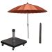 Manilla stokparasol Ø250 cm - koper incl 40 kg Eureka parasolvoet en parasolhoes