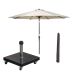 Lotus stokparasol Ø300 cm - ecru incl 40 kg Eureka parasolvoet en parasolhoes