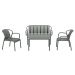 Jade loungeset 4-delig - stone groen