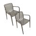 Mees tuinstoel taupe - 2 stuks