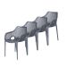 Air XL design tuinstoel donker grijs - 4 stuks