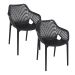 Air XL design tuinstoel zwart - 2 stuks