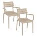 Paris tuinstoel taupe - 2 stuks