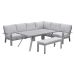 Camilo lounge dining set 6-delig rechts - taupe