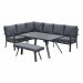 Senja lounge dining set 4-delig links - mystic grijs