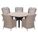 Marbella tuinset 6-delig vin. willow - Tulli tuintafel Ø148 cm