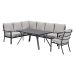 Senja lounge dining set 4-delig links incl stoel - sandstone