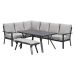 Senja lounge dining set 4-delig links - sandstone