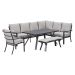Senja lounge dining set 5-delig rechts - sandstone