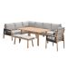 San Capri lounge dining set 7-delig links - light teak aluminium