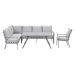 Senja lounge dining set 4-delig links incl. stoel - valley sand
