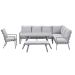Senja lounge dining set 5-delig rechts incl. stoel - valley sand