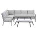 Senja lounge dining set 4-delig links - valley sand