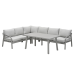 Tarera lounge dining set 5-delig links - taupe