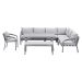 Tarera lounge dining set rechts 7-delig - taupe