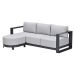 Malakka loungebank chaise longue - donker grijs