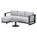 Malakka loungeset 3-delig chaise longue - donker grijs