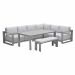 Malakka lounge dining set 6-delig - taupe - valley sand