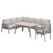 San Capri lounge dining set 6-delig links incl stoel - light oak look