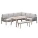 San Capri lounge dining set 6-delig rechts - light oak look