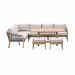 Alora lounge dining set 5-delig links - grey sand
