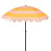 Jessy stokparasol streep geel - Ø197 x 238 cm