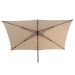 Azzurro stokparasol 200x300 cm beach solefin - Wenge frame