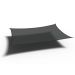 Coolfit schaduwdoek rechthoek 300 x 500 cm - zwart