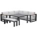 Malakka lounge dining set 5-delig - valley sand - light teak look
